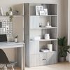 vidaXL Bookcase Grey Sonoma 100x36x189 cm Engineered Wood