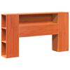 vidaXL Bookcase Bed without Mattress Wax Brown 120x190 cm Small Double Solid Wood Pine