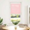 vidaXL Pleated Blind Pink 60x100 cm Fabric Width 59.4 cm Polyester