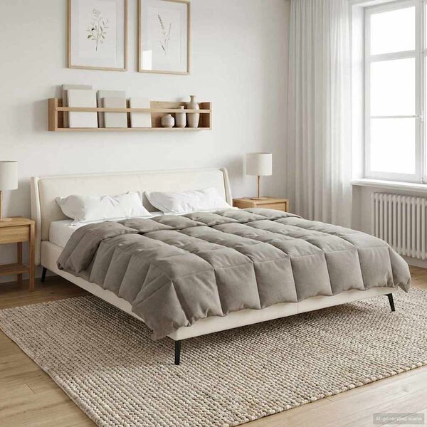 vidaXL Winter Duvet Quilted Green 200 x 220 cm Microfiber