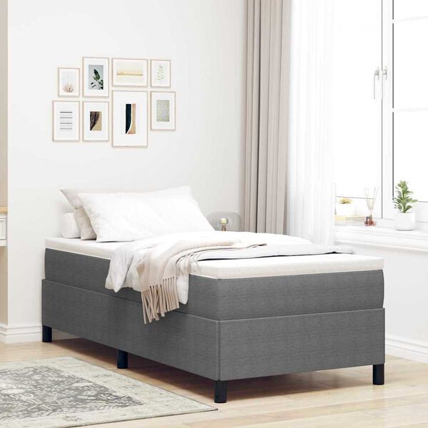 vidaXL Bed Frame Light grey 80 x 200 cm Corduroy fabric
