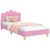 vidaXL Children's Bed Frame with Headboard Pink 80 x 200 cm Fabric