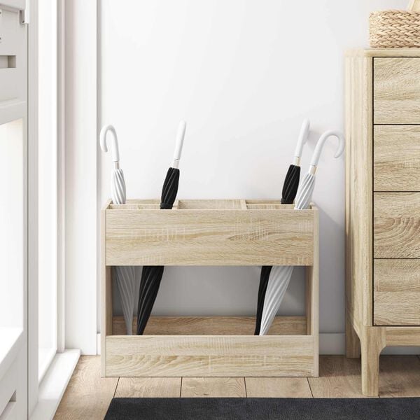 vidaXL Umbrella Stand Sonoma Oak 65 x 24 x 50 cm Engineered Wood