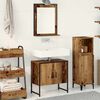 vidaXL Bathroom Furniture Set Wall-mounted 2 pcs Brown Engineered wood
