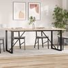 vidaXL Dining Table O-Frame 200x100x75.5 cm Solid Wood Pine and Steel