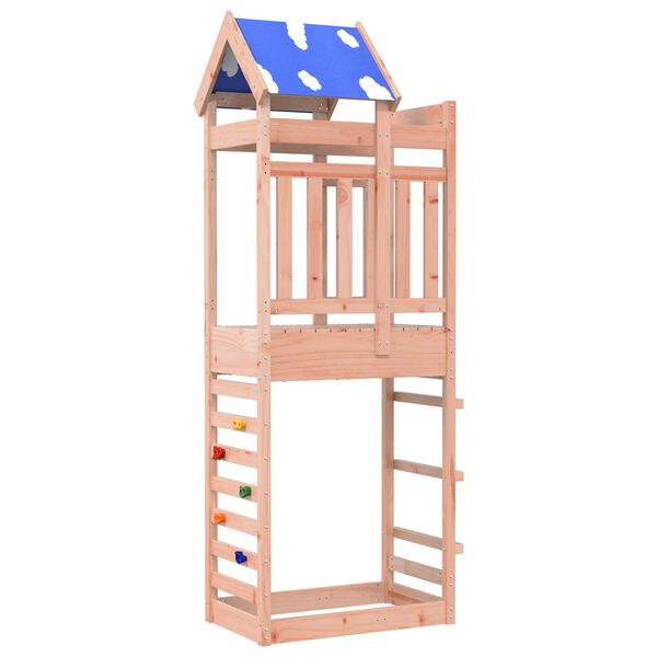 vidaXL Play Tower Brown 85 x 52.5 x 239 cm Solid Douglas Wood