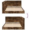 vidaXL Bookcase Bed Smoked oak 140 x 200 cm Engineered wood