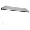 vidaXL Retractable Awning Anthracite and White 4x3 m Fabric&Aluminium
