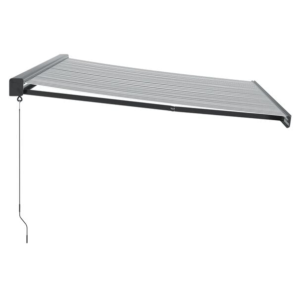 vidaXL Retractable Awning Anthracite and White 4x3 m Fabric&Aluminium