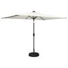 vidaXL Garden Parasol with LED Lights 200 x 300 cm Polyester Cream