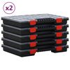 vidaXL Assortment Boxes 10 pcs 40x30x5 cm Polypropylene