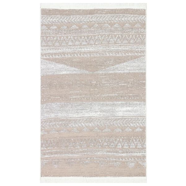 vidaXL Rug Beige 160x230 cm Cotton