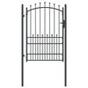 vidaXL Fence Gate with Spikes EMMEN 170 x 100 cm Powder-coated steel