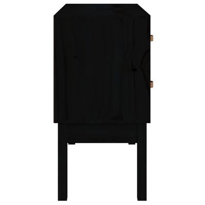 vidaXL Console Cabinet Black 90x40x78 cm Solid Wood Pine