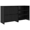 vidaXL Sideboard 2 pcs Black Oak 70 x 41 x 75 cm Engineered Wood