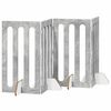 vidaXL Folding Pet Fence 4 pcs Concrete Grey 201 x 38 x 90 cm