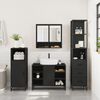 vidaXL 3&nbsp;Piece Bathroom Furniture Set&nbsp;Black Engineered Wood