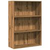 vidaXL Bookcase Artisian Oak 80x30x114 cm Engineered Wood