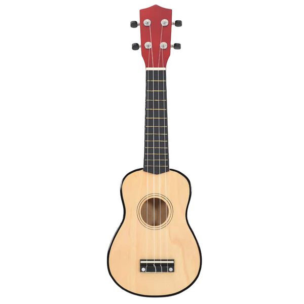 vidaXL Soprano Ukulele Set with Bag for Kids Light Wood 23"