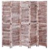vidaXL 5-Panel Room Divider Brown 175x165 cm Wood