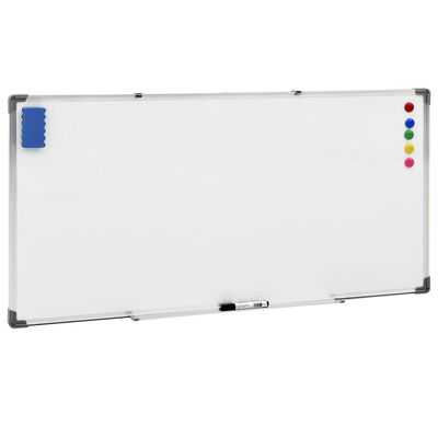 vidaXL Magnetic Whiteboard White 110x60 cm Steel | vidaXL.co.uk