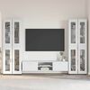 vidaXL TV Cabinet Set FLORIN High Gloss White Engineered Wood