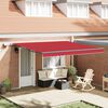 vidaXL Retractable Awning Manual Red 400 x 300 cm Fabric