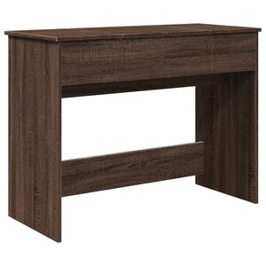 vidaXL Dressing Table with Mirror Brown Oak 100x45x76 cm