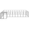 vidaXL Dog Kennel Black 13.31 m&sup2; Steel