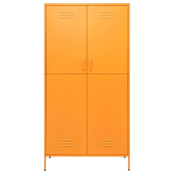 vidaXL Wardrobe Mustard Yellow 90x50x180 cm Steel