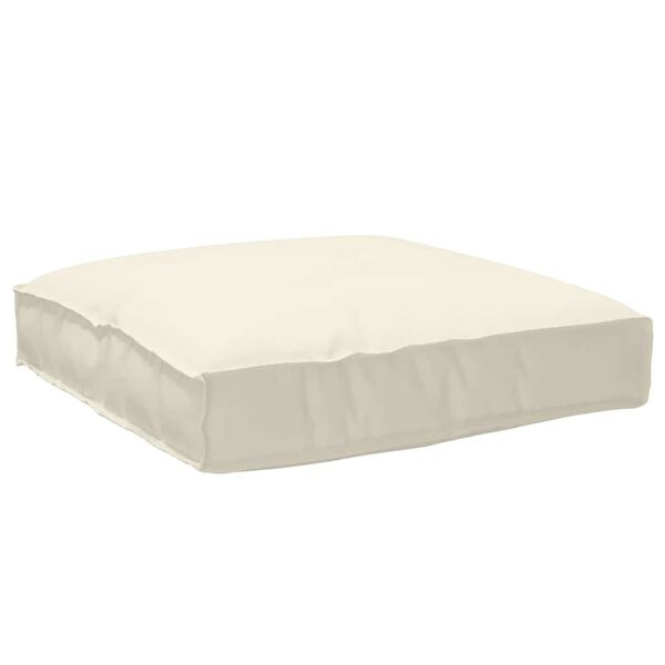 vidaXL Pallet Cushion for suitable for Seat Cream 80 x 80 x 12 cm