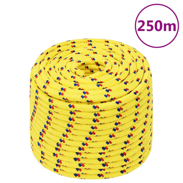 vidaXL Boat Rope Yellow 12 mm 250 m Polypropylene