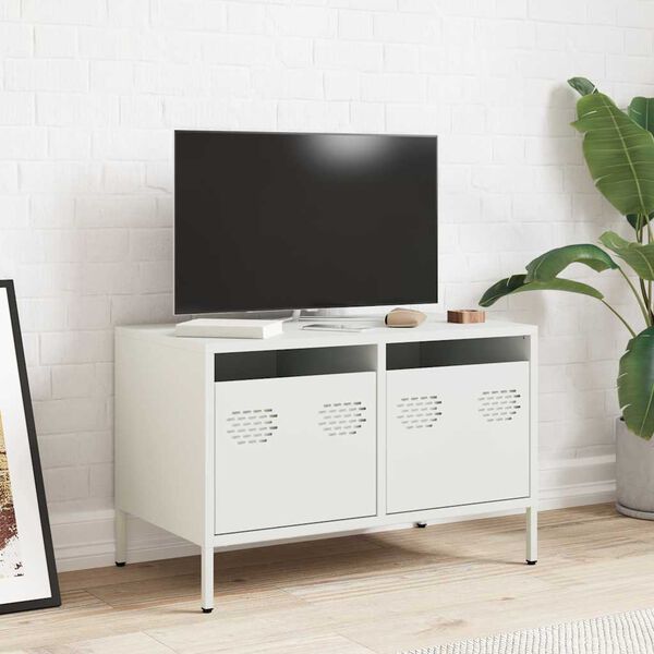 vidaXL TV Cabinet White 68x39x43.5 cm Cold-rolled Steel