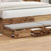 vidaXL Bed Drawers Old Wood 135 x 36.5 x 16.5 cm Engineered Wood