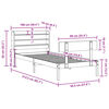 vidaXL Bed Frame without Mattress White 90x190 cm Single Solid Wood Pine