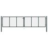 vidaXL Mesh Garden Gate Galvanised Steel 400x75 cm Grey