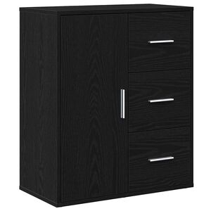 vidaXL Sideboard Black Oak 60 x 31 x 70 cm Engineered Wood