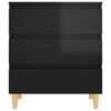 vidaXL Sideboard High Gloss Black 60x35x69 cm Engineered Wood