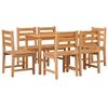 vidaXL 7 Piece Garden Dining Set Solid Wood Teak
