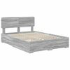 vidaXL Bed Frame with Drawer Grey Sonoma 160 x 200 cm Engineered Wood