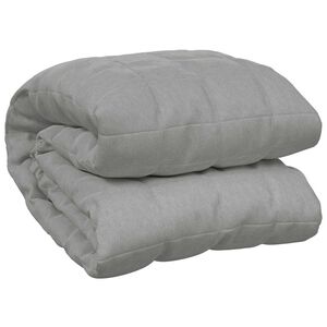 vidaXL Weighted Blanket Grey 140x200 cm Single 10 kg Fabric