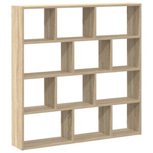 vidaXL Wall Cube Shelf 12 Compartments Sonoma Oak Engineered Wood