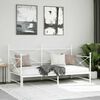 vidaXL Daybed with Trundle without Mattress White 107x203 cm Steel