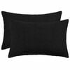 vidaXL Cushion Cover 2 pcs HEERLEN Black 40 x 60 cm Boucl&eacute;
