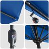 vidaXL Garden Parasol Azurblau 294 x 150 x 223 cm Polyester and Steel