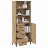 vidaXL Highboard Artisan Oak 69.5 x 34 x 180 cm Engineered Wood