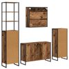 vidaXL Bathroom Furniture Set with Drawer Old Wood Engineered Wood