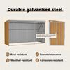 vidaXL Wall-mounted Garden Shed Brown 118x288x178 cm Galvanised Steel