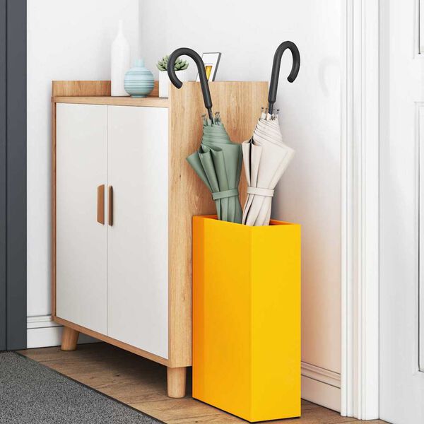 vidaXL Umbrella Stand Mustard yellow 28 x 12 x 41 cm Steel
