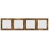 vidaXL Dog Gate with Stands 4 pcs Smoked Oak 80 x 80 cm